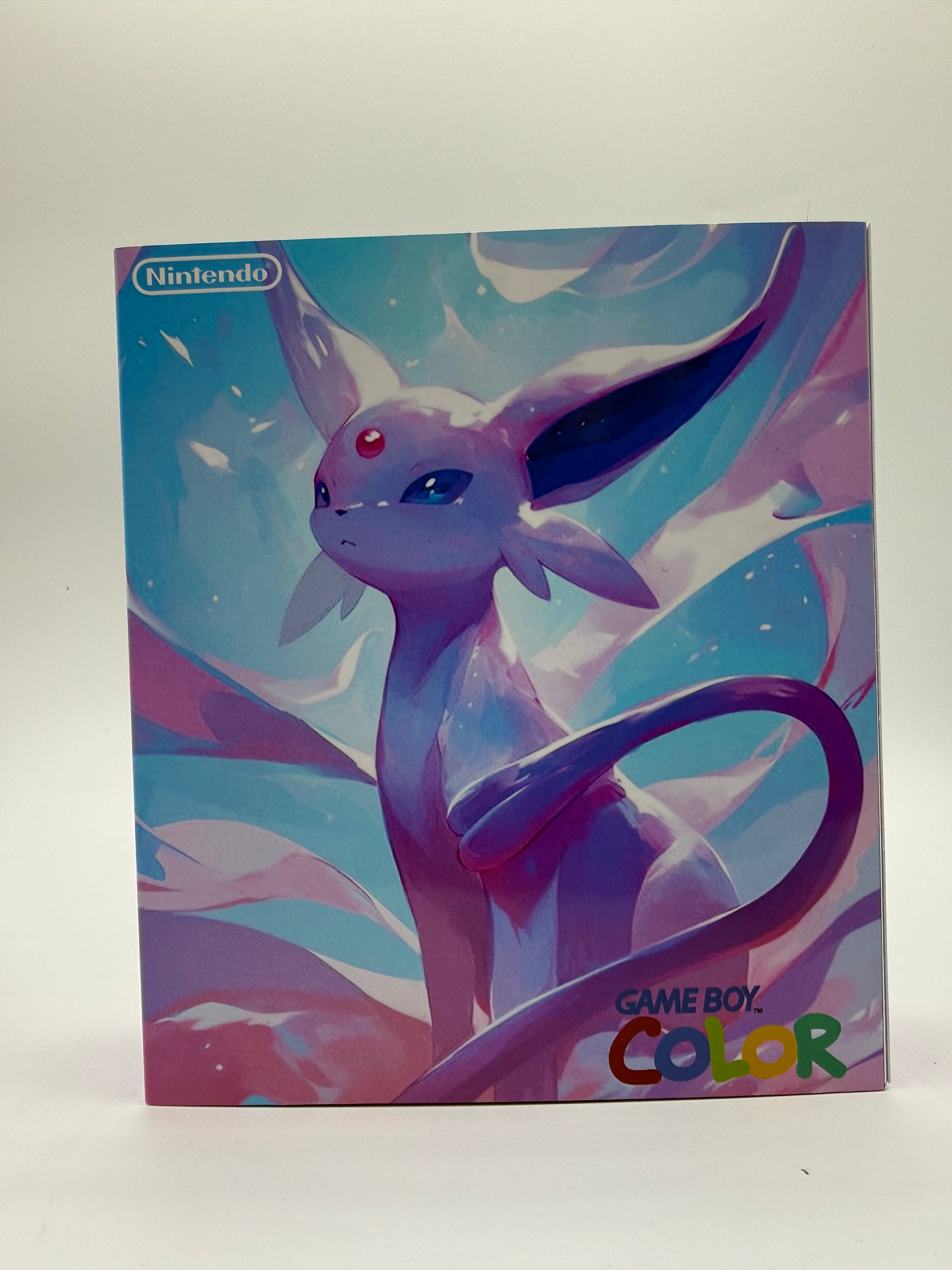 Espeon Gameboy Color w/ Matching Box USB C Rechargeable & IPS Screen