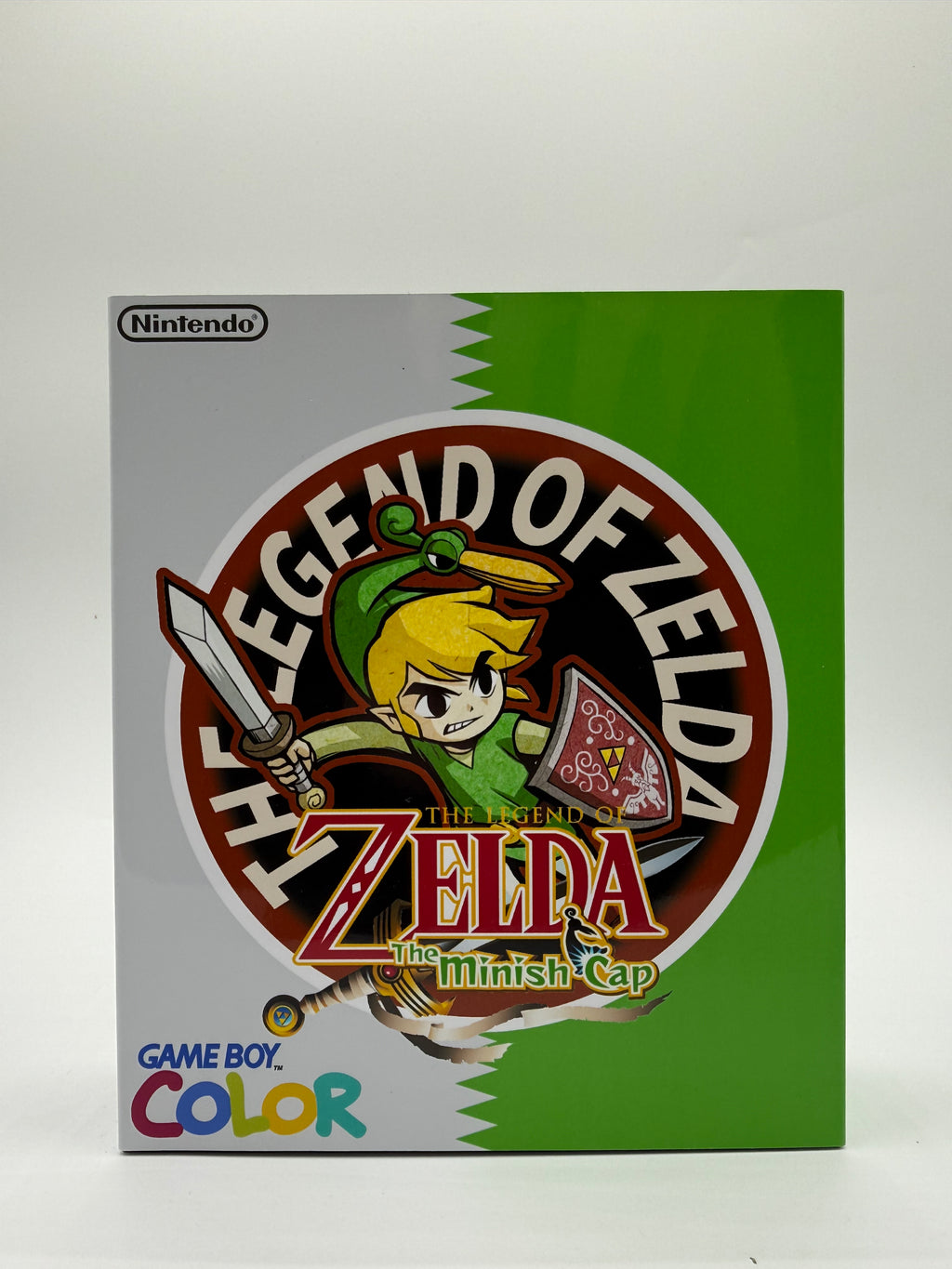 Zelda Minish Cap Gameboy Color w/ Matching Box USB C Rechargeable & IPS Screen