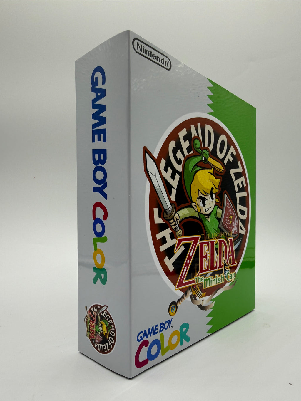 Zelda Minish Cap Gameboy Color w/ Matching Box USB C Rechargeable & IPS Screen