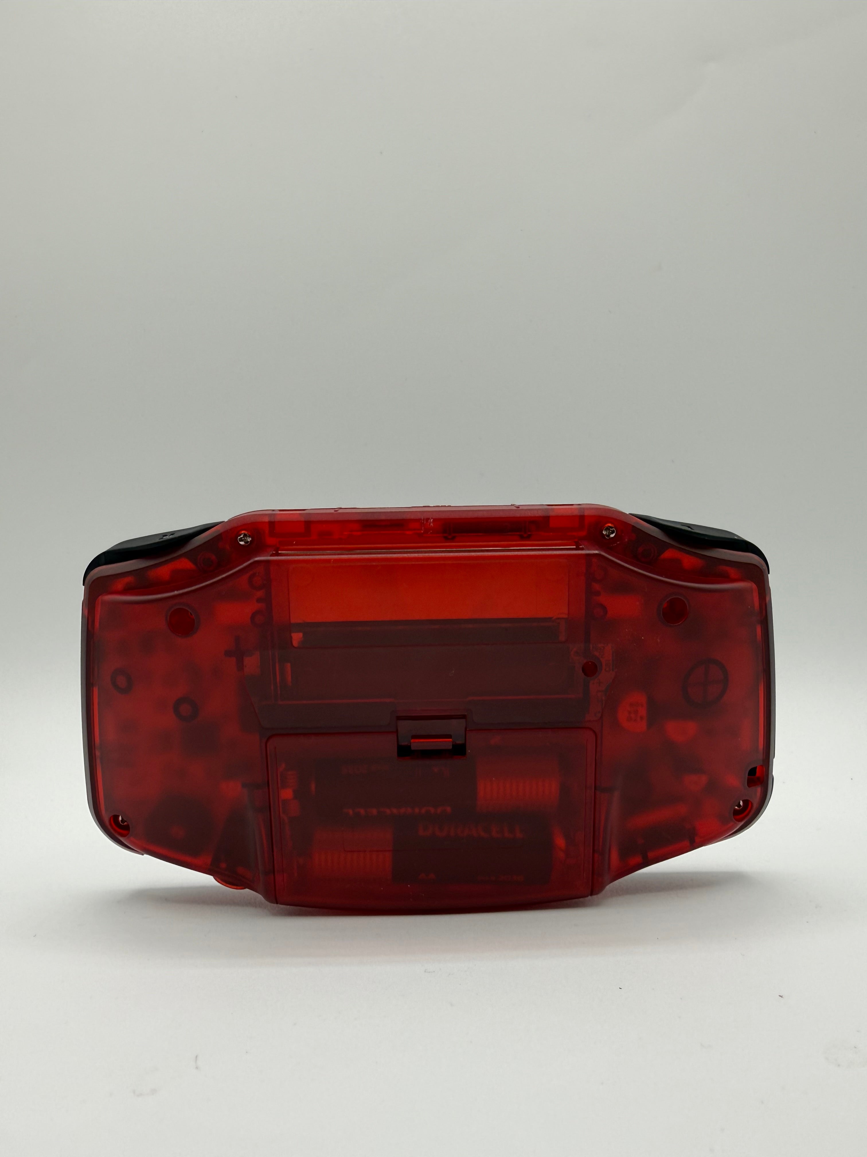 Red and Black Gameboy Advance with IPS Screen