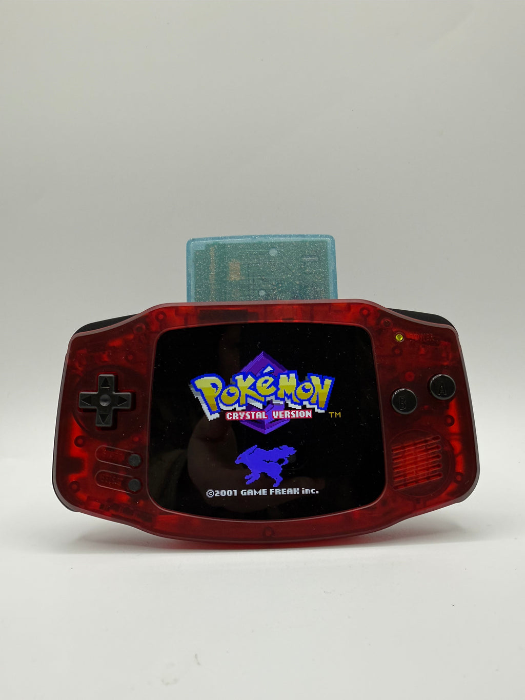 Red and Black Gameboy Advance with IPS Screen