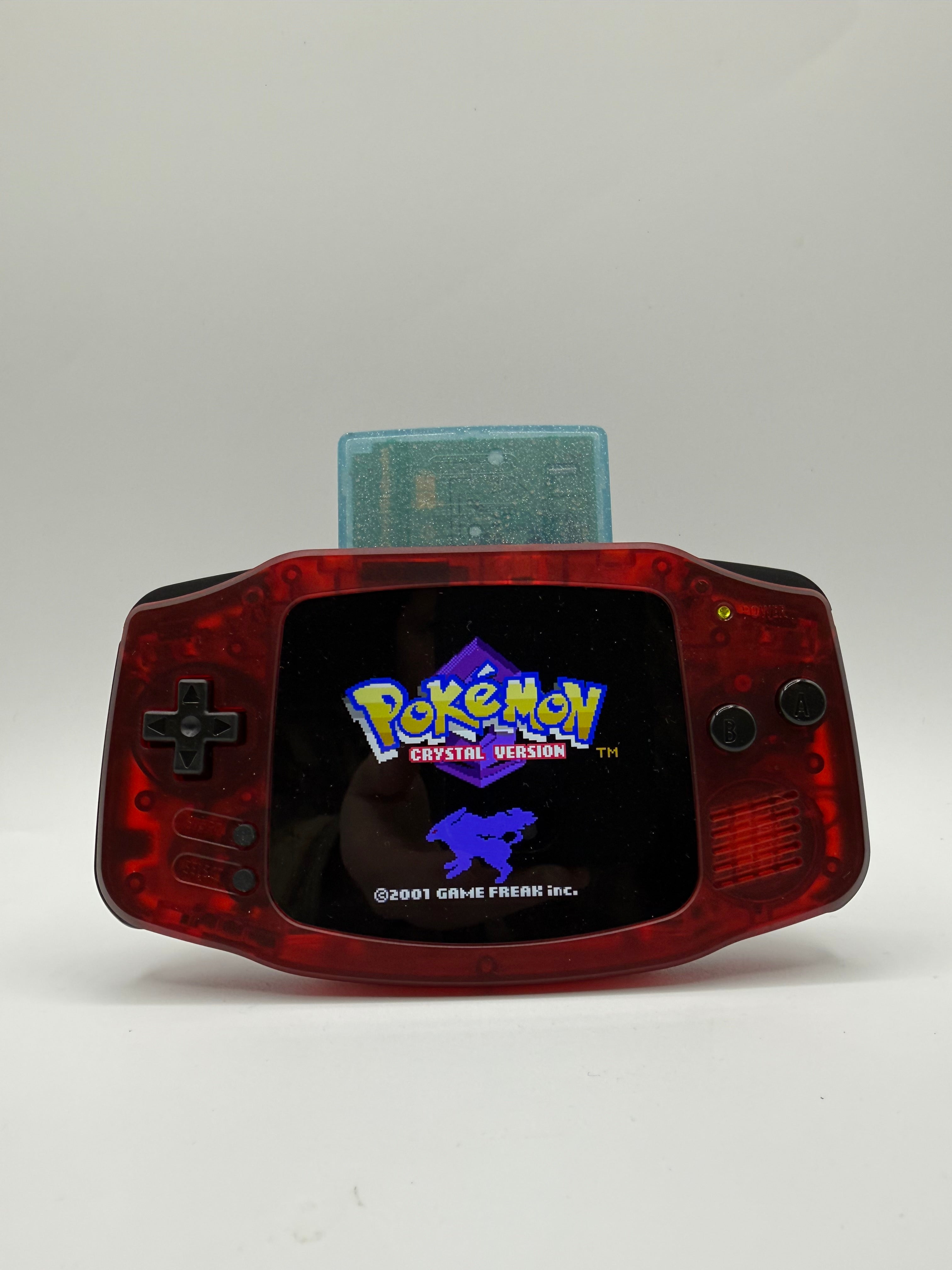 Red and Black Gameboy Advance with IPS Screen