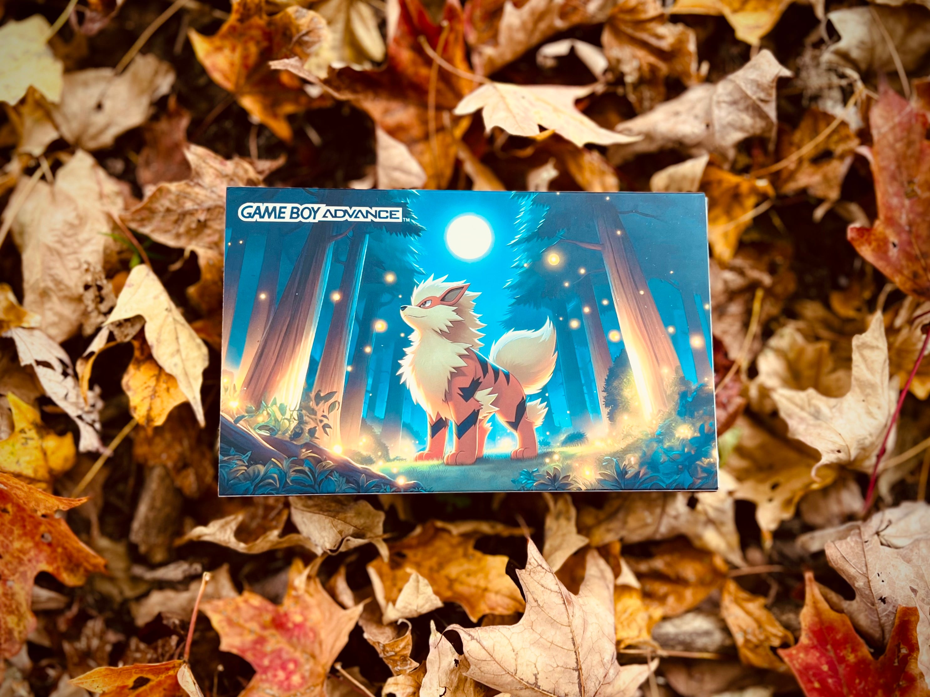 IPS Modded Arcanine Gameboy Advance w/ Matching Box