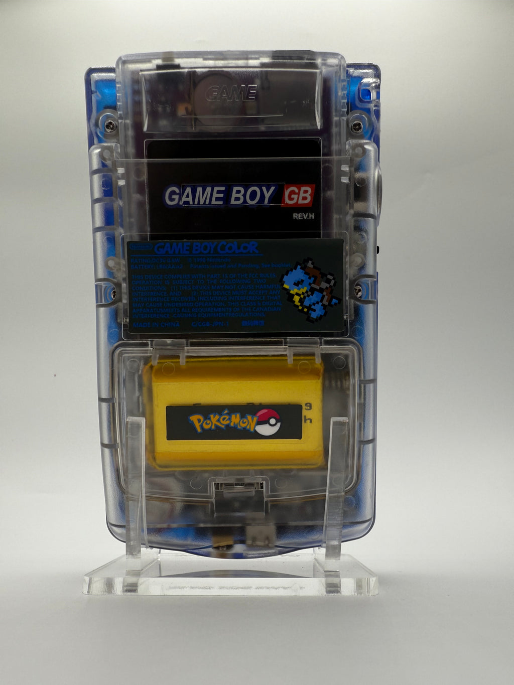 Blastoise Gameboy Color w/ Matching Box USB C Rechargeable & IPS Screen