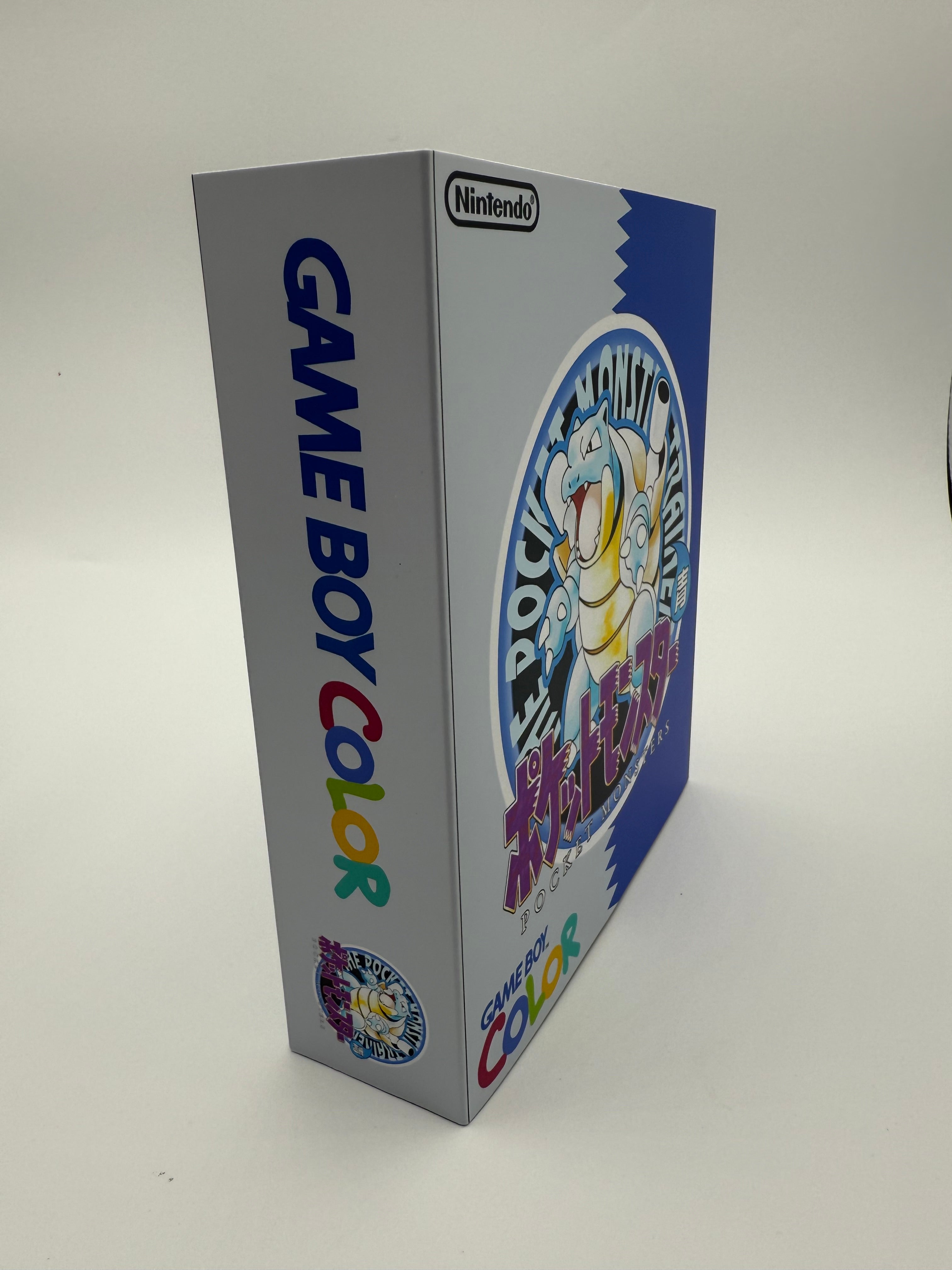 Blastoise Gameboy Color w/ Matching Box USB C Rechargeable & IPS Screen