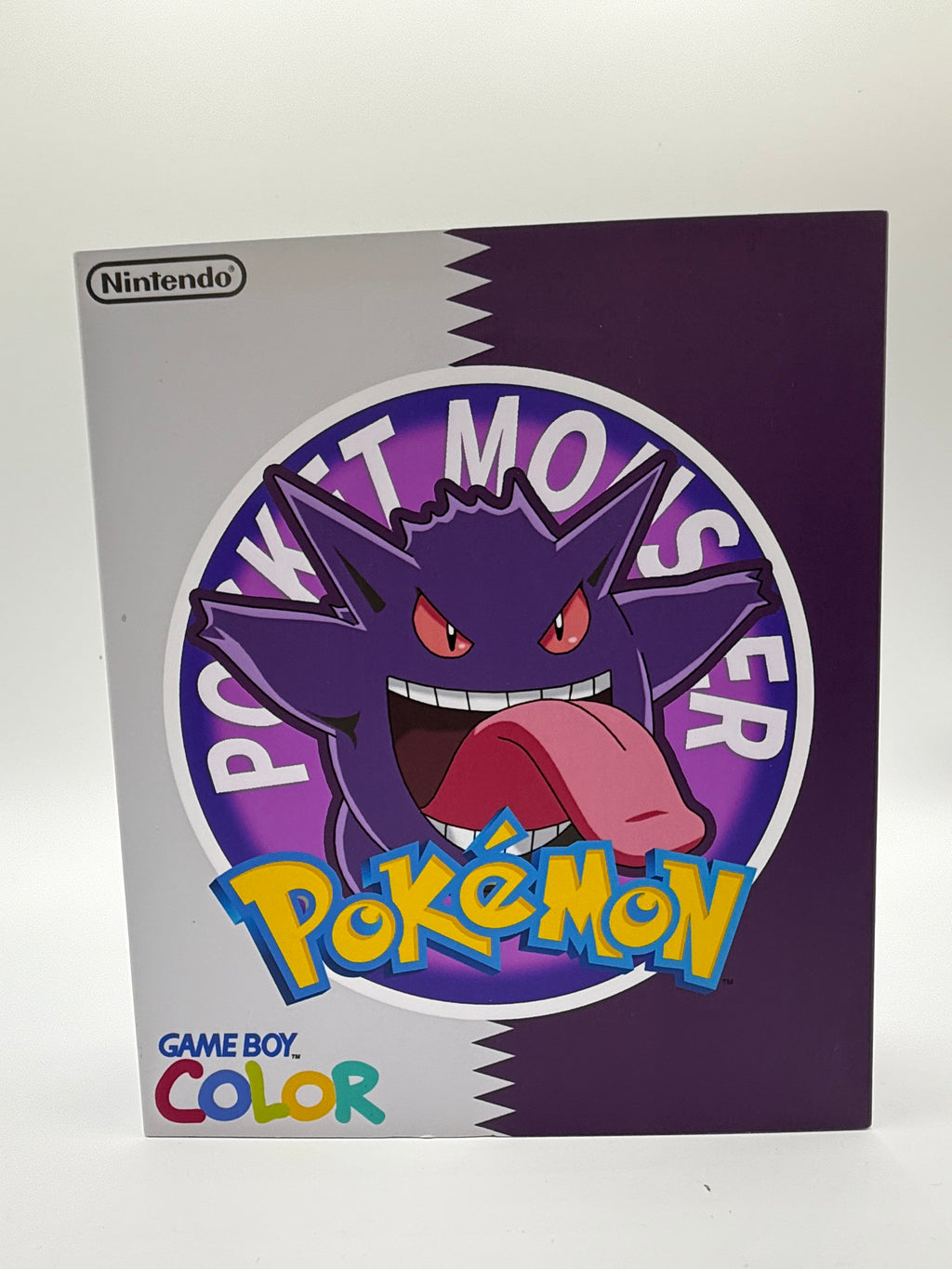 Gengar Gameboy Color w/ Matching Box USB C Rechargeable & IPS Screen