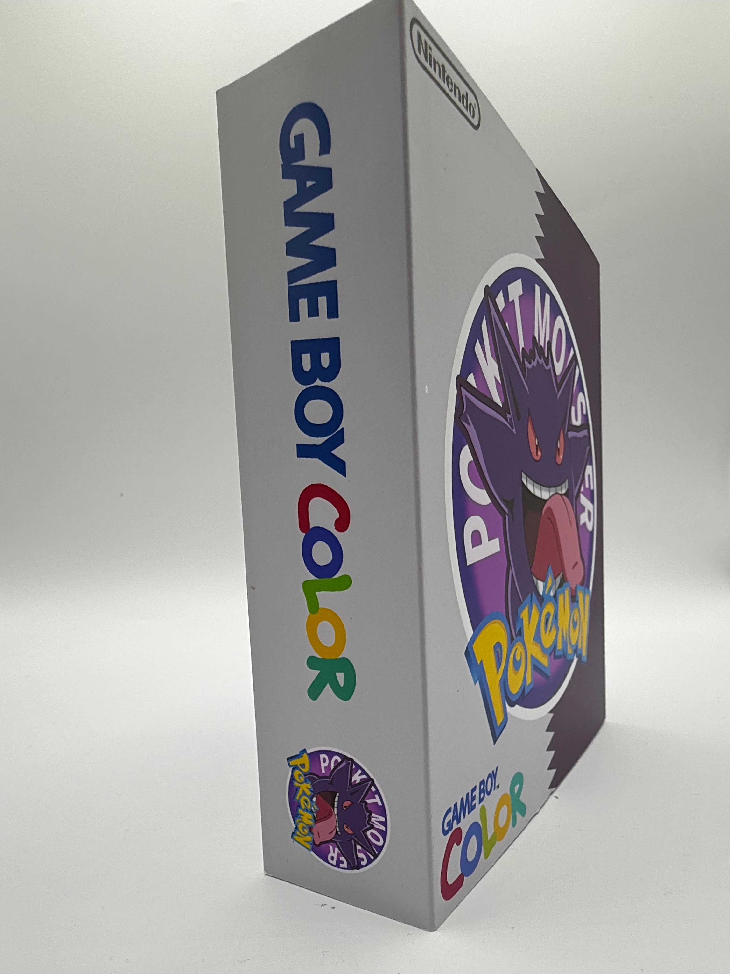 Gengar Gameboy Color w/ Matching Box USB C Rechargeable & IPS Screen
