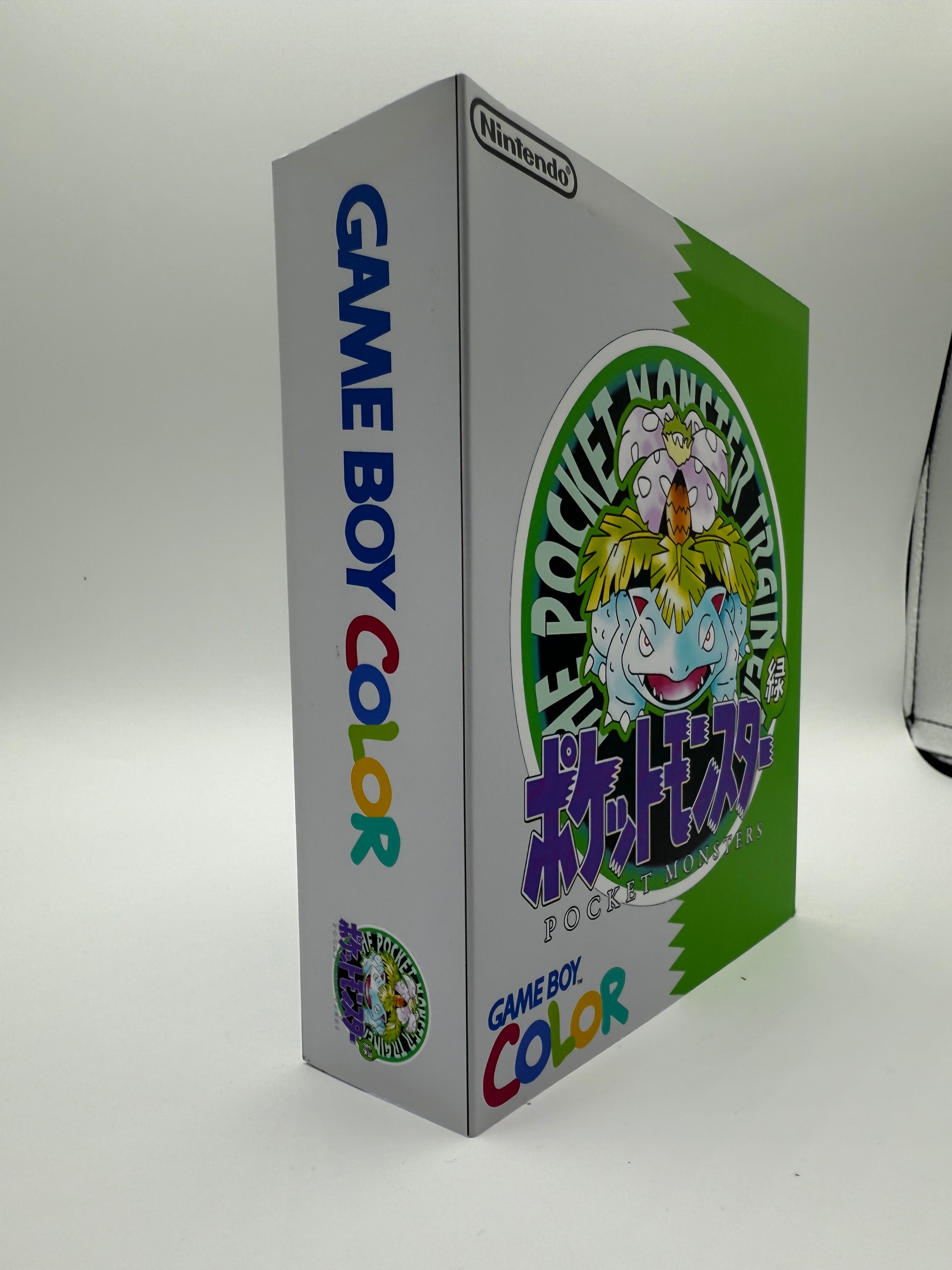 Venasaur Gameboy Color w/ Matching Box USB C Rechargeable & IPS Screen