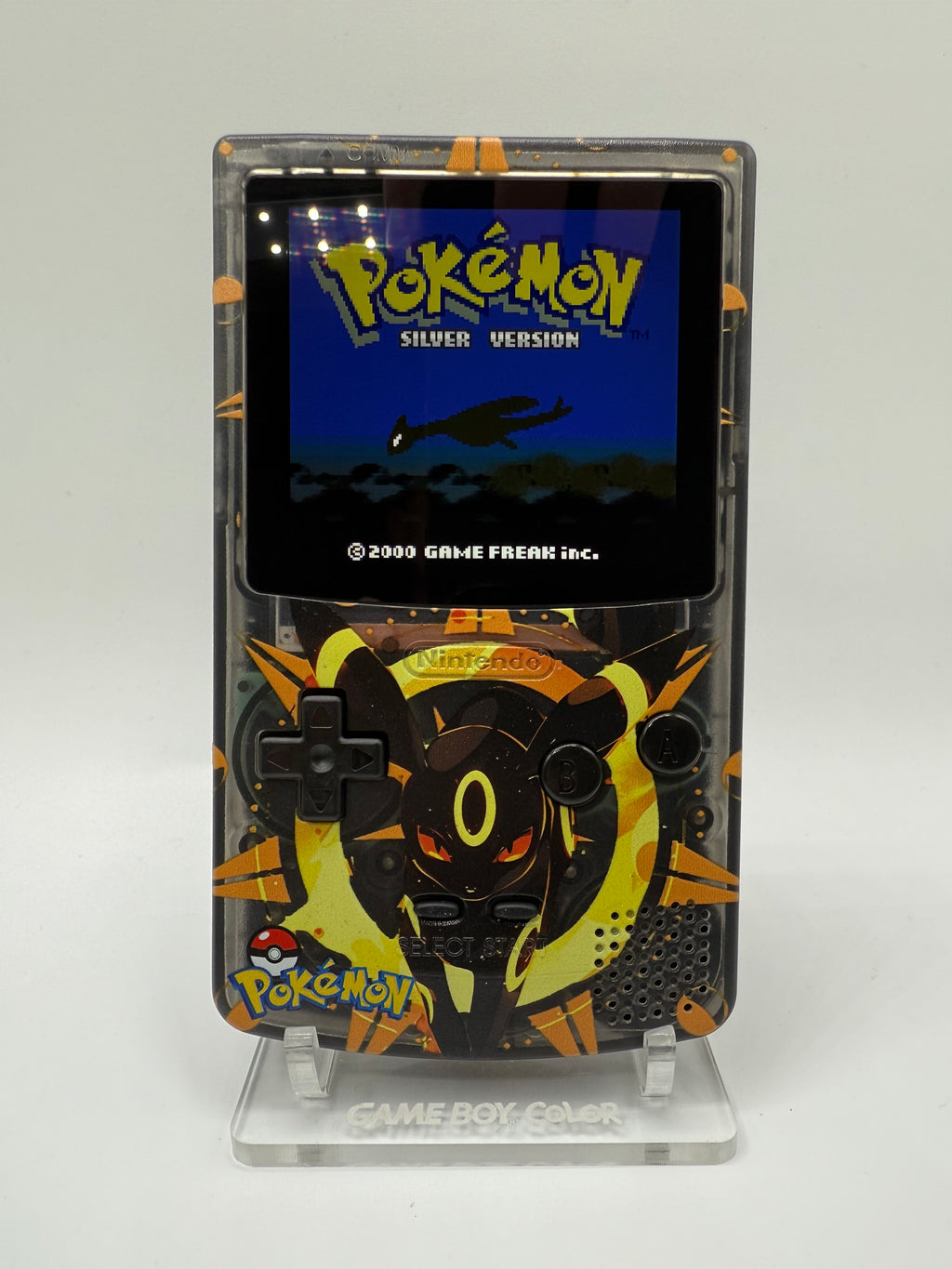 Umbreon Gameboy Color w/ Matching Box USB C Rechargeable & IPS Screen