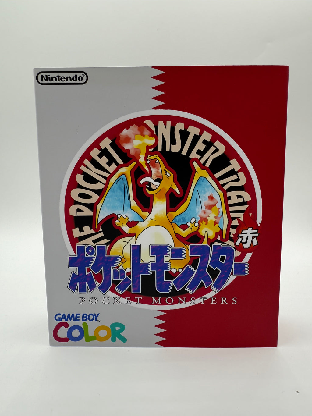 Charizard Gameboy Color w/ Matching Box USB C Rechargeable & IPS Screen