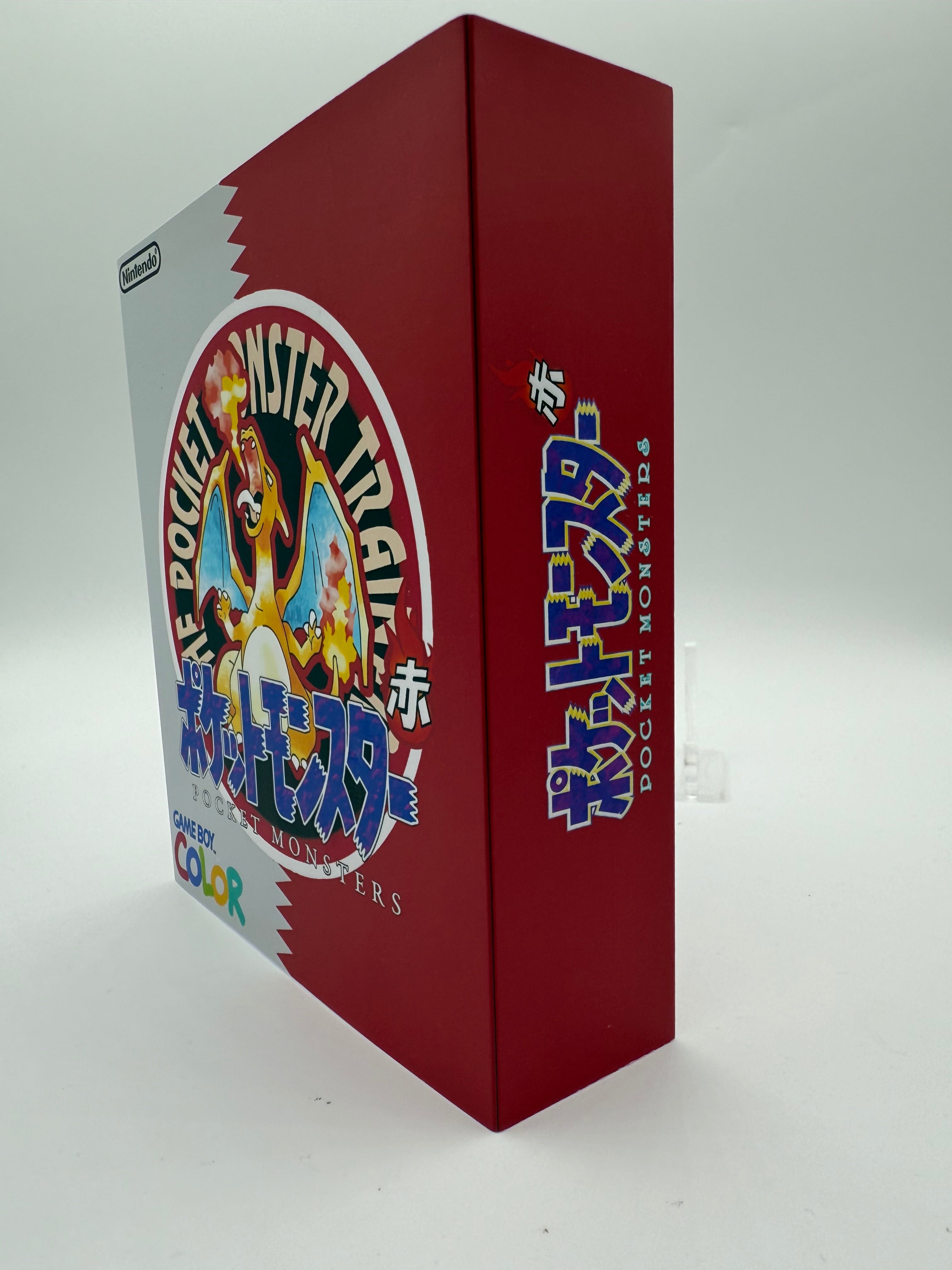 Charizard Gameboy Color w/ Matching Box USB C Rechargeable & IPS Screen