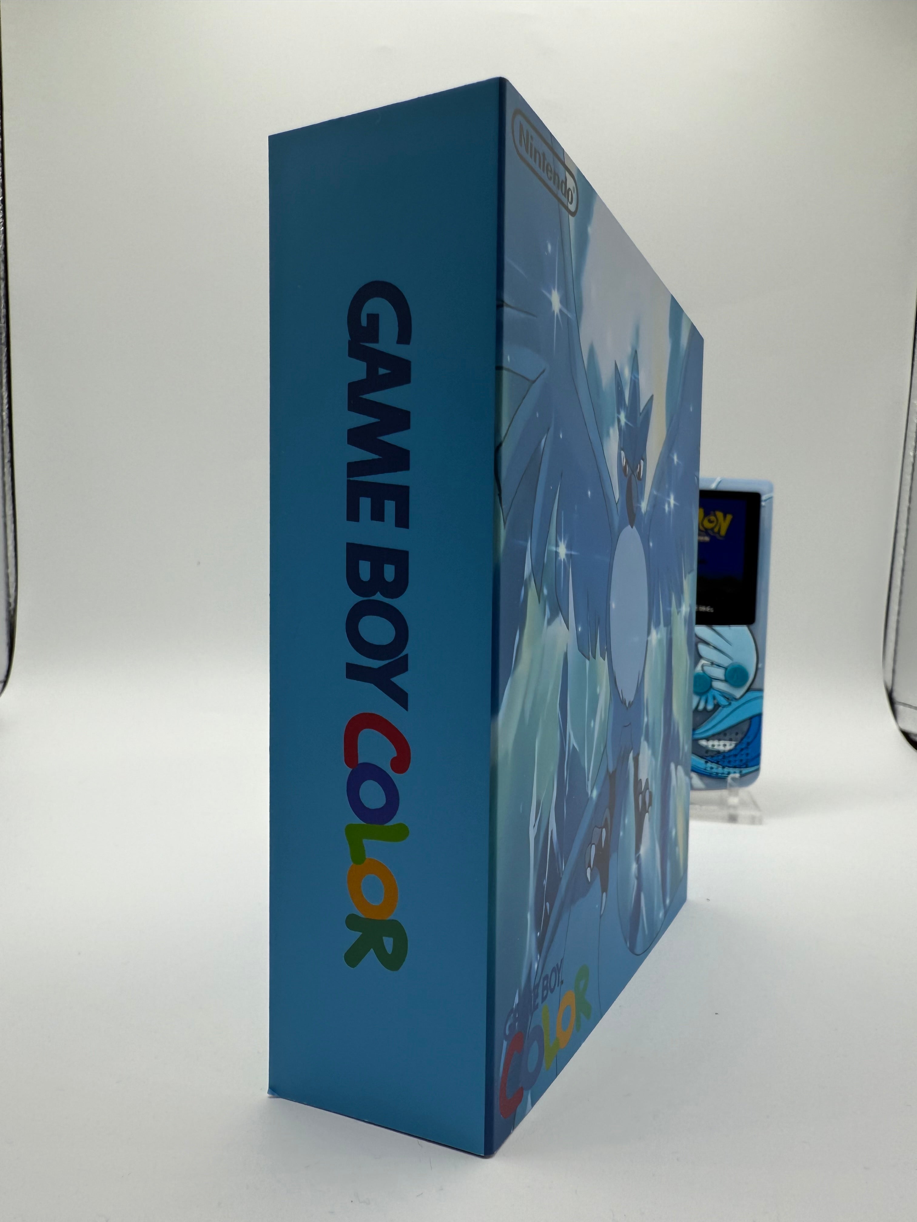 Articuno Gameboy Color w/ Matching Box USB C Rechargeable & IPS Screen