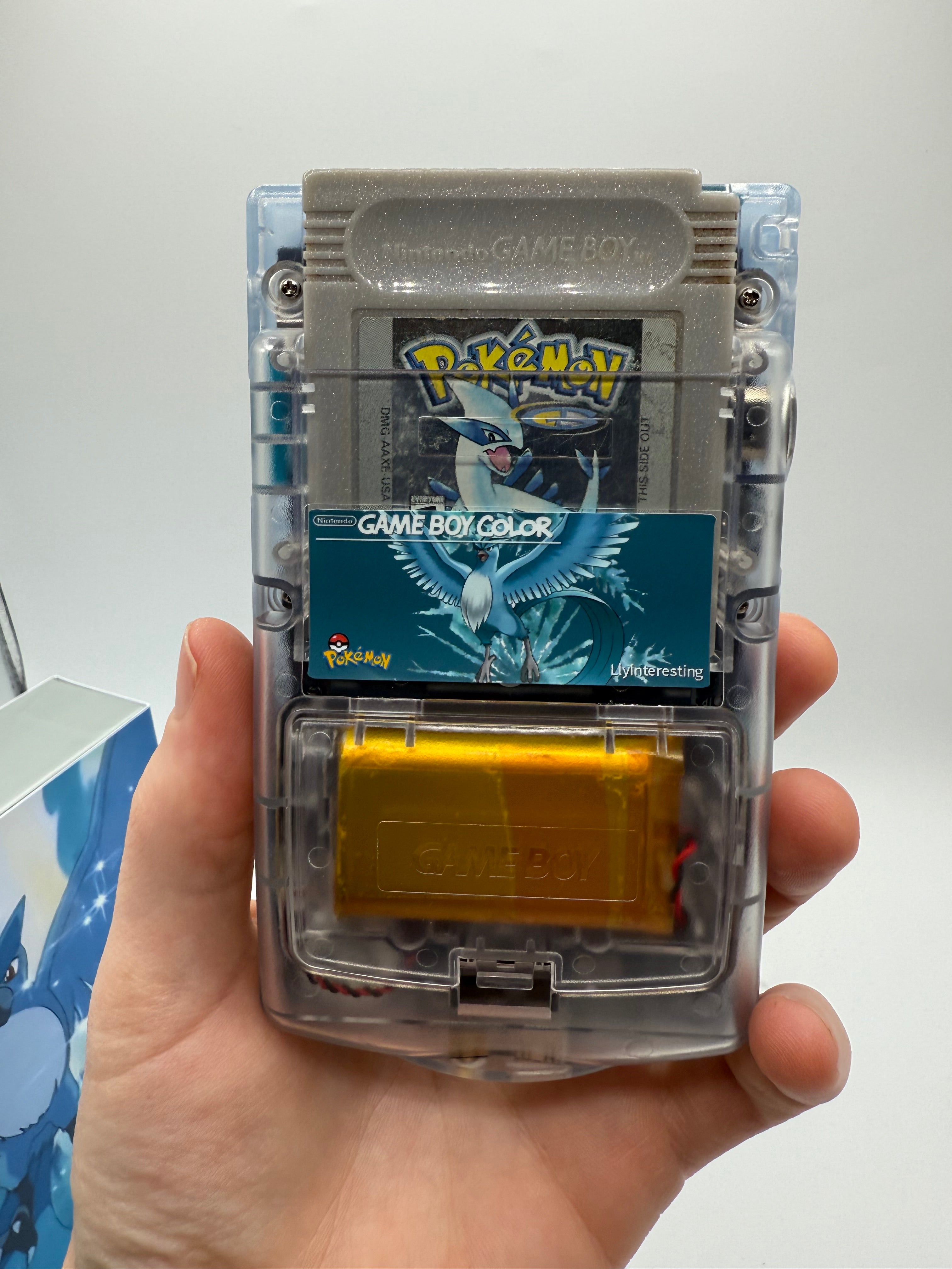 Articuno Gameboy Color w/ Matching Box USB C Rechargeable & IPS Screen