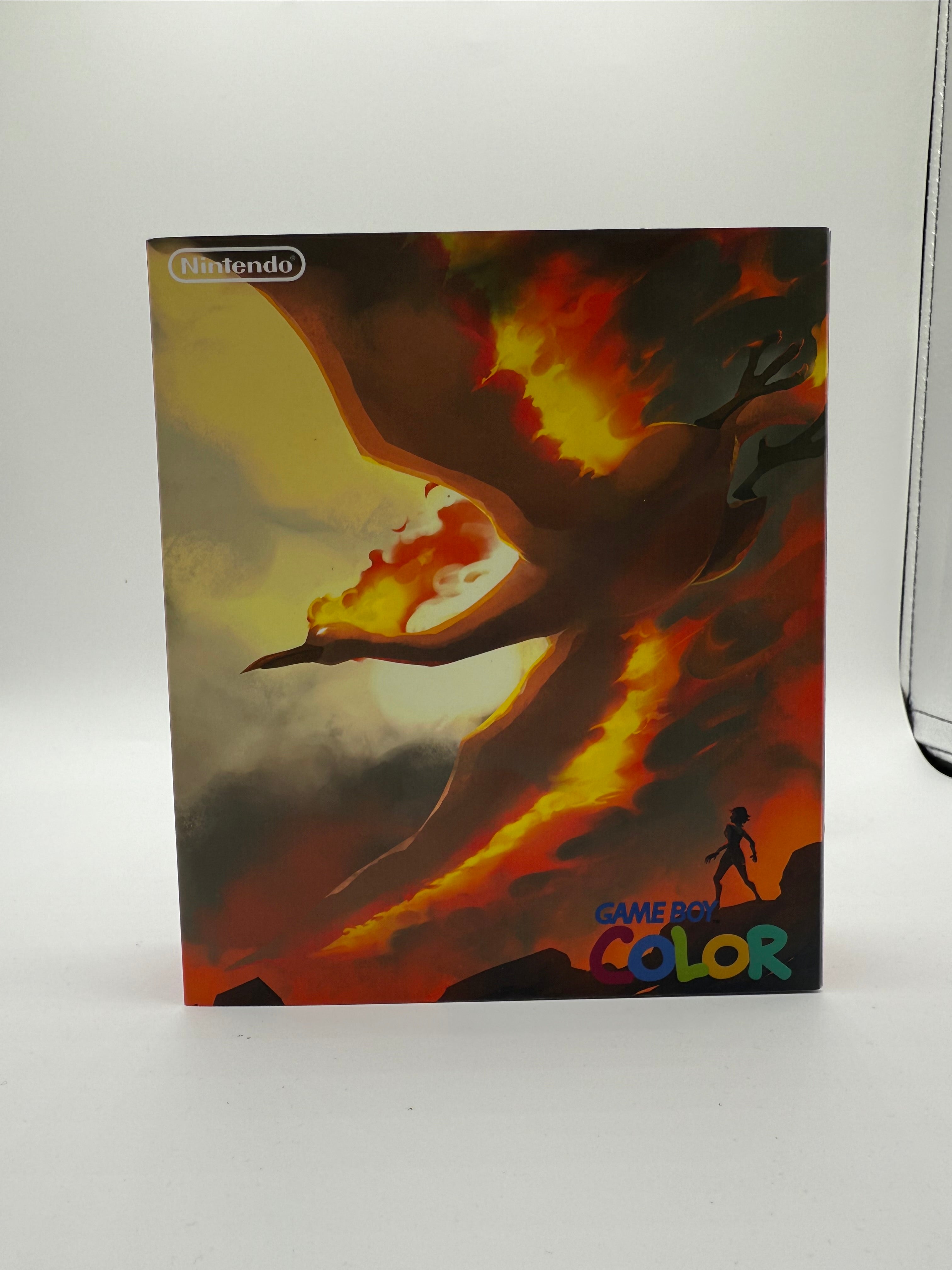 Moltres Gameboy Color w/ Matching Box USB C Rechargeable & IPS Screen