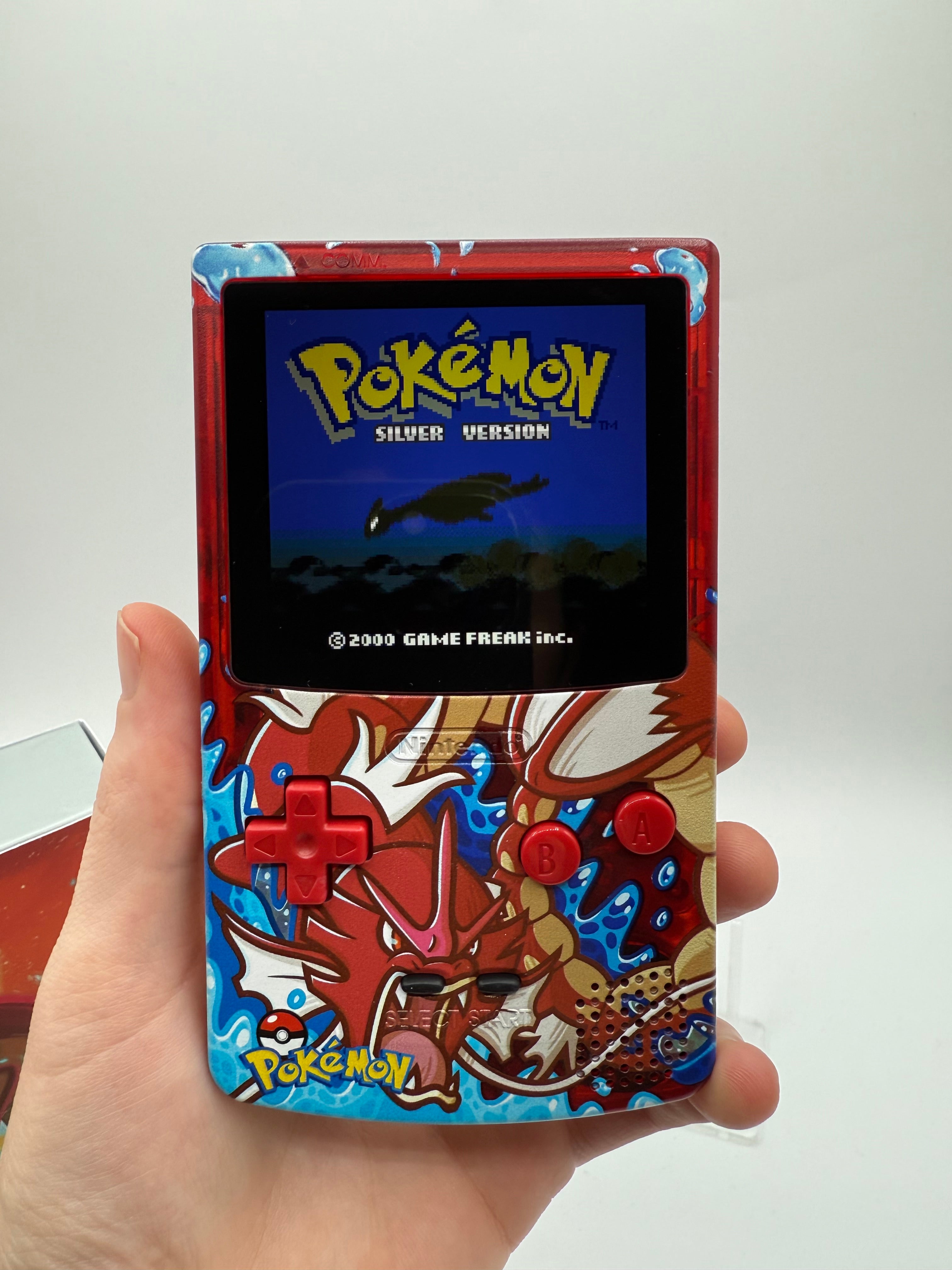 Red Gyradous Gameboy Color w/ Matching Box USB C Rechargeable & IPS Screen