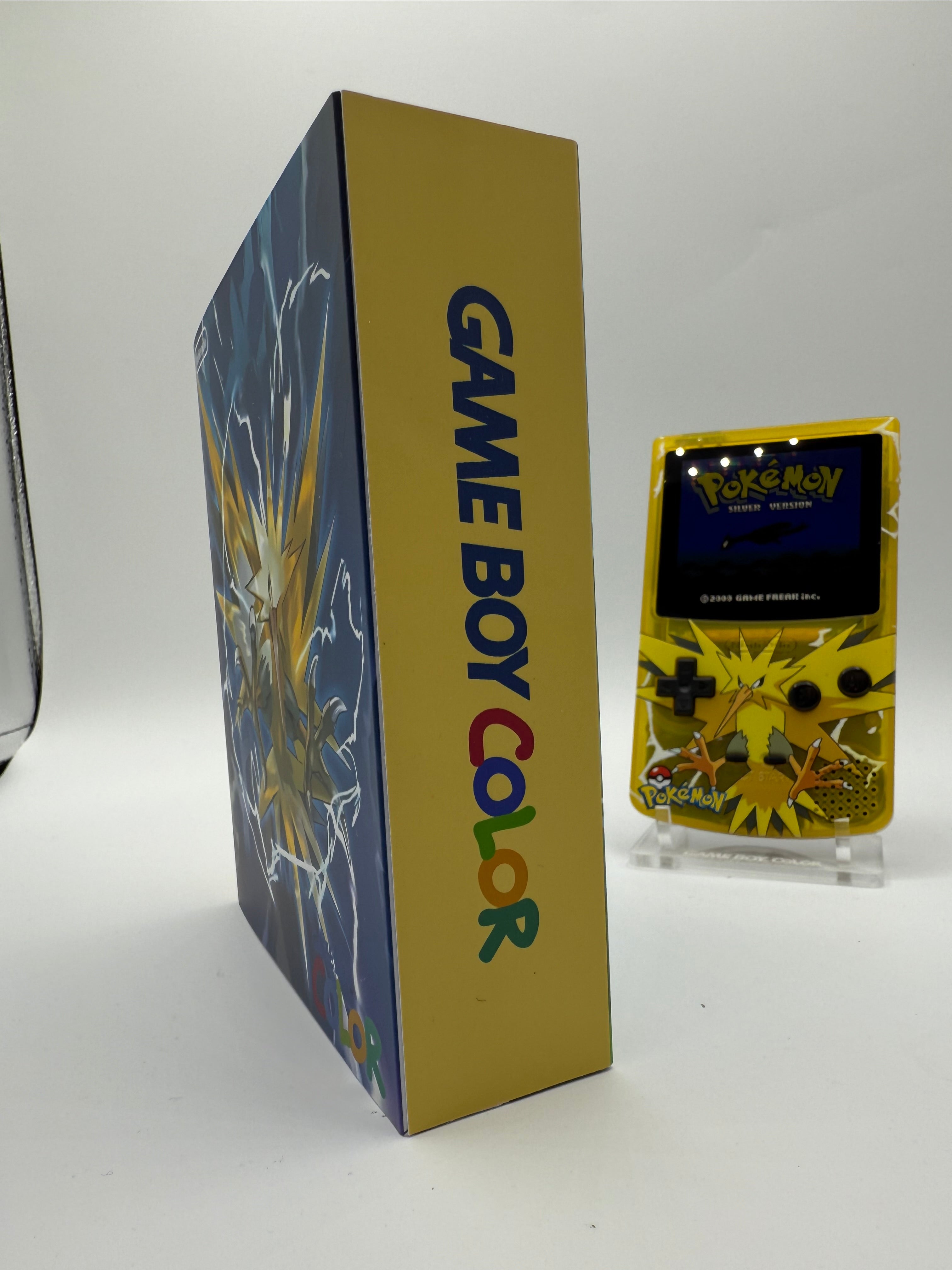 Zapdos Gameboy Color w/ Matching Box USB C Rechargeable & IPS Screen